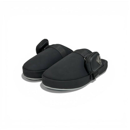 🖤✨ Prada Padded Closed-Toe Slippers – Black Luxury Comfort ✨🖤