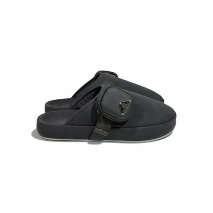🖤✨ Prada Padded Closed-Toe Slippers – Black Luxury Comfort ✨🖤