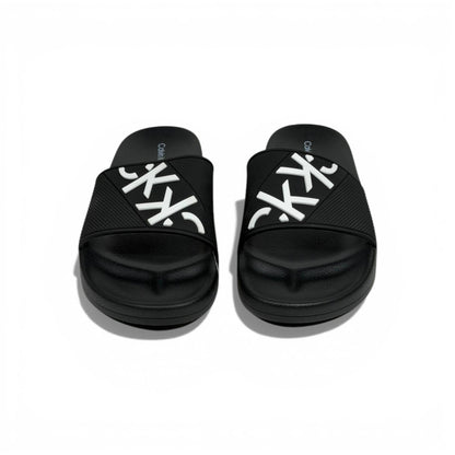 🖤✨ Calvin Klein Jeans Logo Slide Slippers – Black Iconic Style ✨🖤