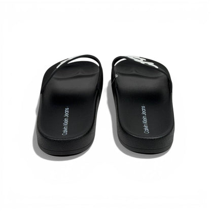 🖤✨ Calvin Klein Jeans Logo Slide Slippers – Black Iconic Style ✨🖤
