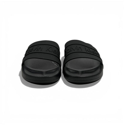 🖤✨ Calvin Klein Embossed Logo Slide Slippers – Black Minimal Luxury ✨🖤