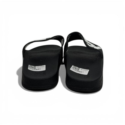 🖤🤍✨ Karl Lagerfeld Logo Slide Slippers – Black & White Statement Edition ✨🤍🖤