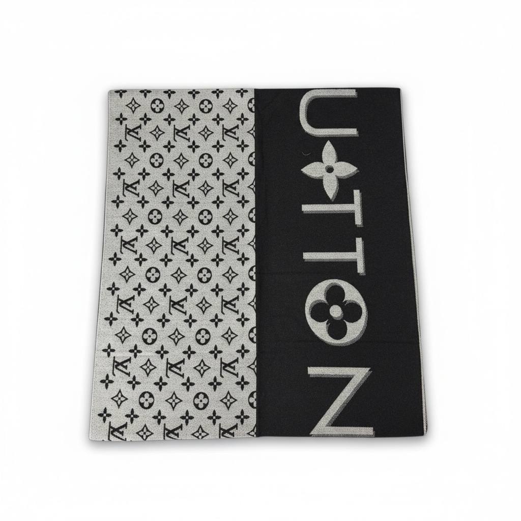 🖤 Louis Vuitton Monogram Winter Scarf Black
