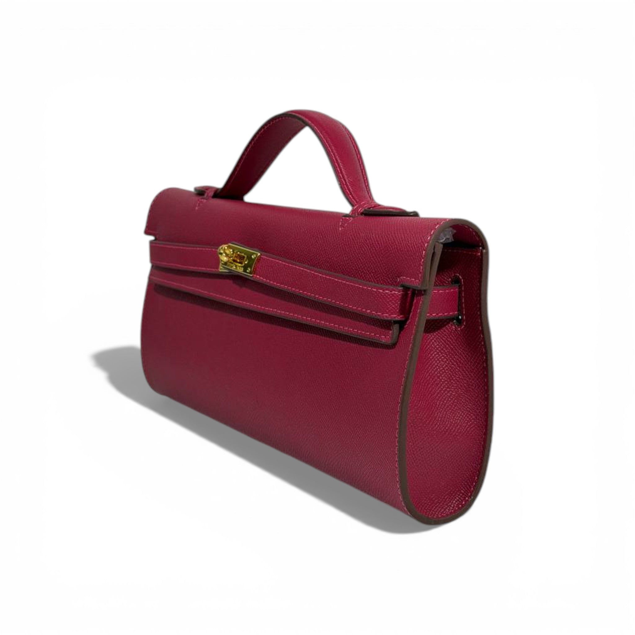 💗 Hermès Pink Leather Kelly Style Clutch