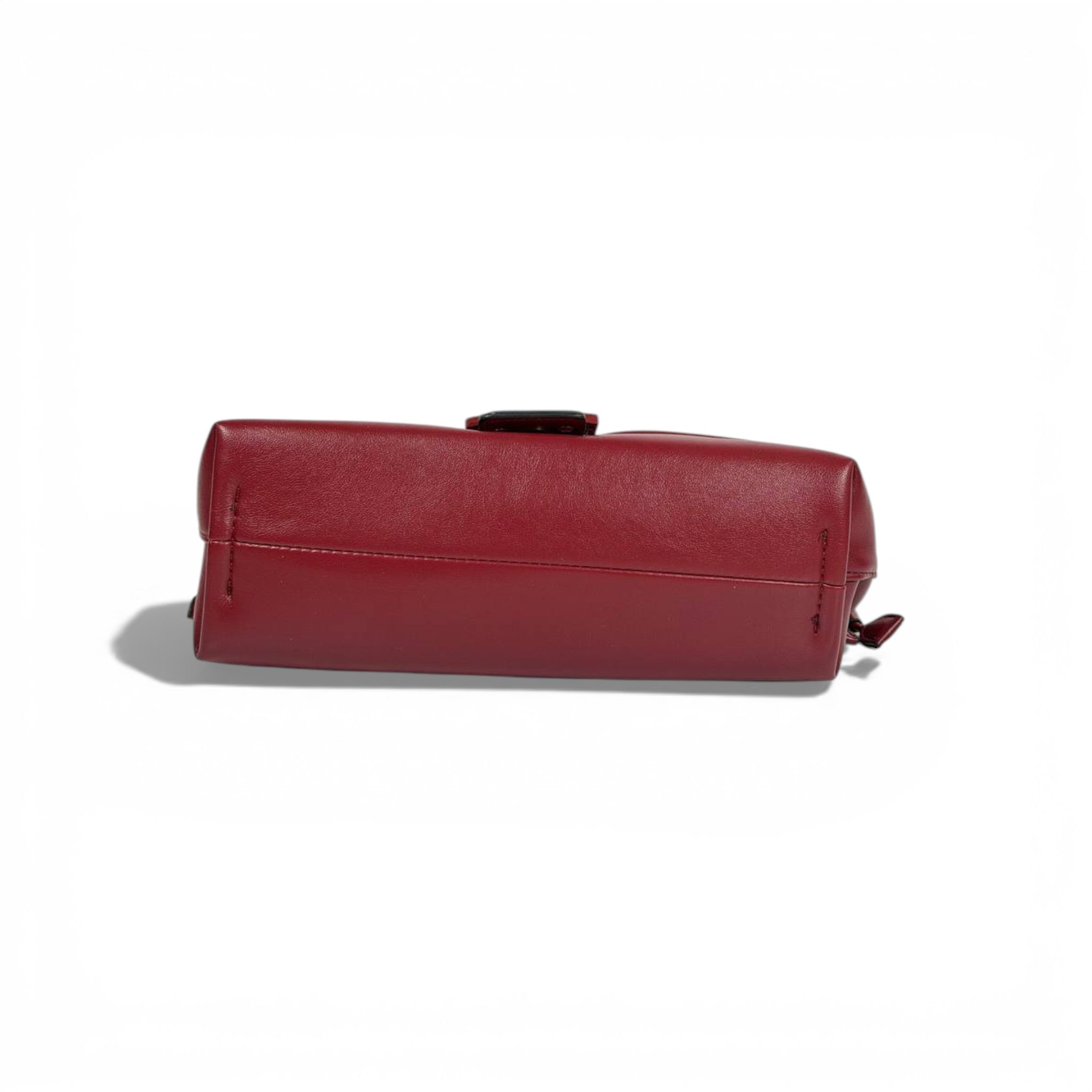 Fendi Leather Baguette Shoulder Bag – Burgundy Red ❤️✨