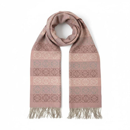 🧣 Loewe Anagram Wool & Cashmere Scarf – Blush Pink 🌸