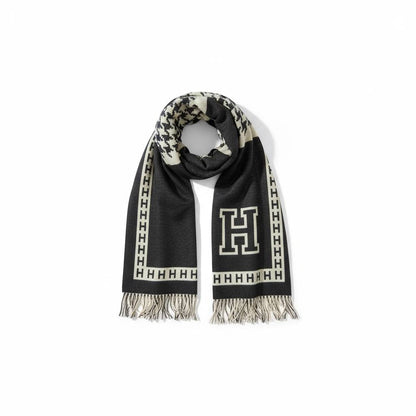🖤 Hermès H-Pattern Cashmere Scarf | Iconic Luxury Winter Shawl ✨🧣