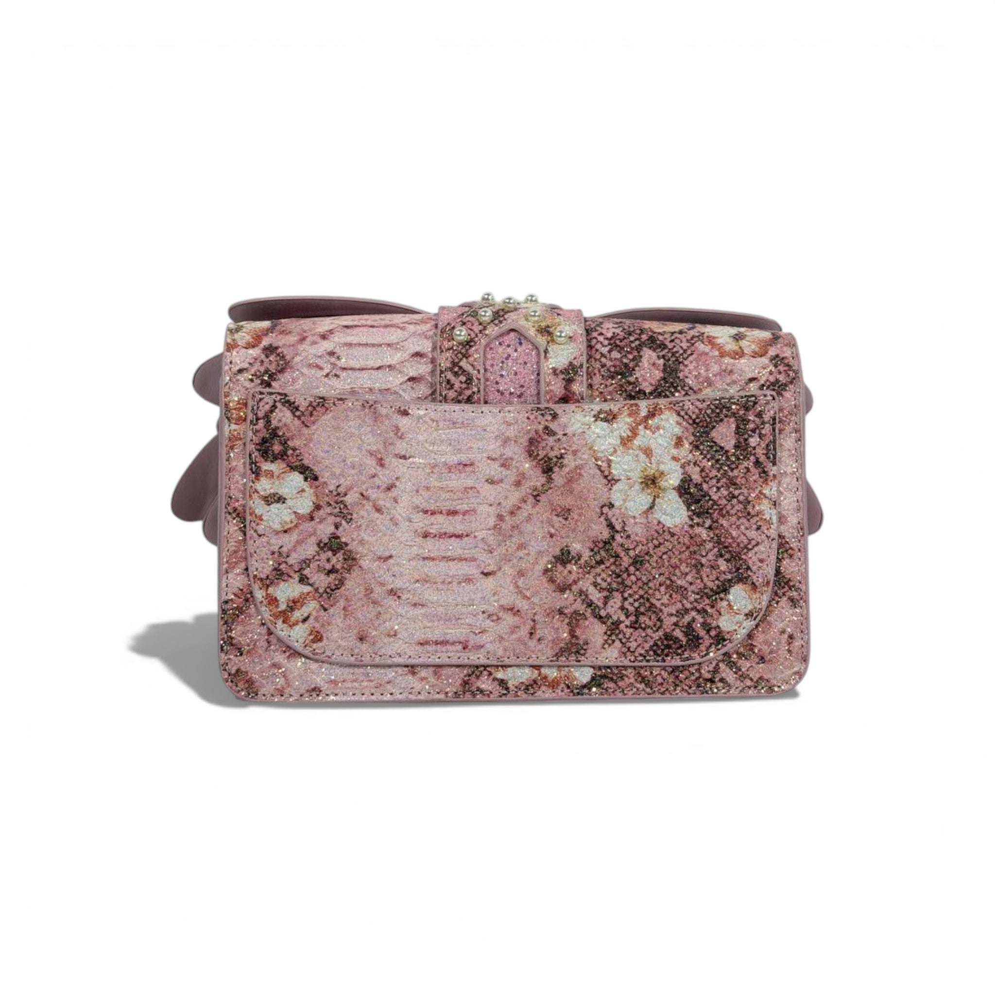 Pink Glitter Bow Clutch Bag | Pearl Detail Elegant Evening Handbag 🎀✨