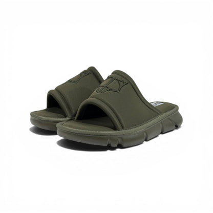 NAKED WOLFE Olive Green Chunky Slide – Bold Streetwear Comfort & Premium Design 👟🔥