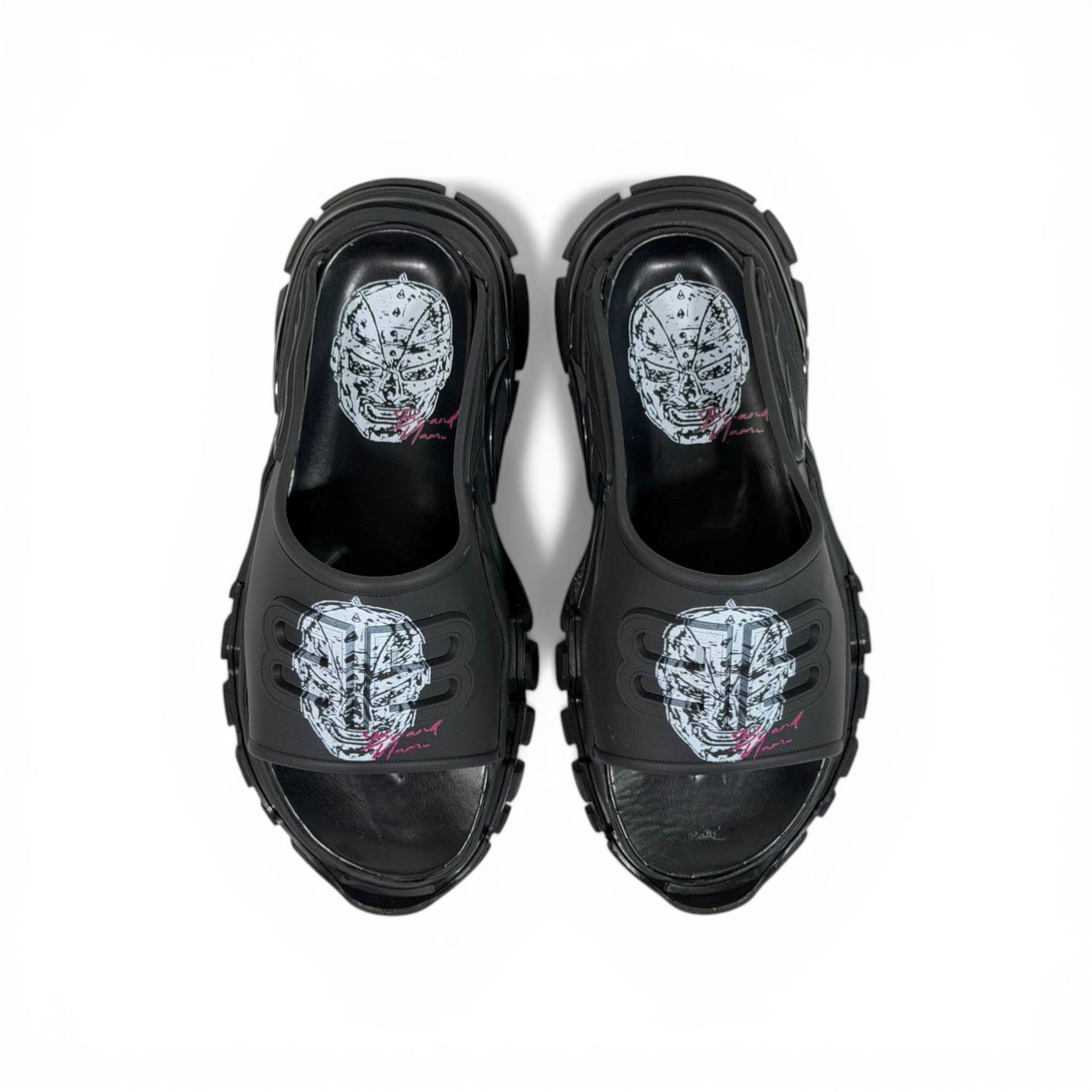 Balenciaga Black Minimal Chunky Slides – Luxury Streetwear Slippers ⚫✨