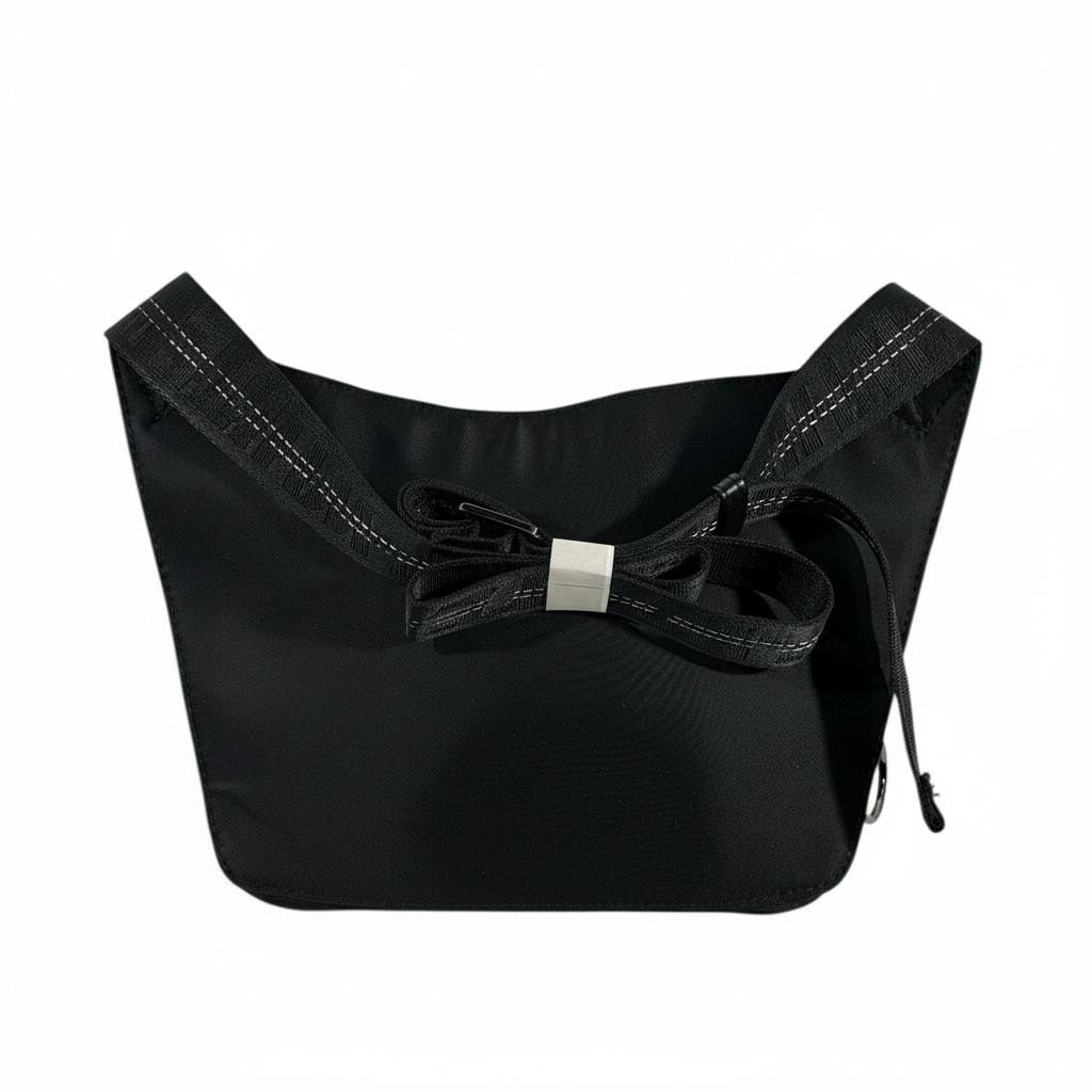 🖤🔥 Off-White Diagonal Stripe Waist Bag – Black Edition 🔥🖤