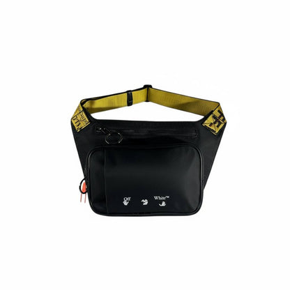 OFF-WHITE Black Waist Bag 🖤🔥 Street Style Crossbody Belt Bag ⚡💣