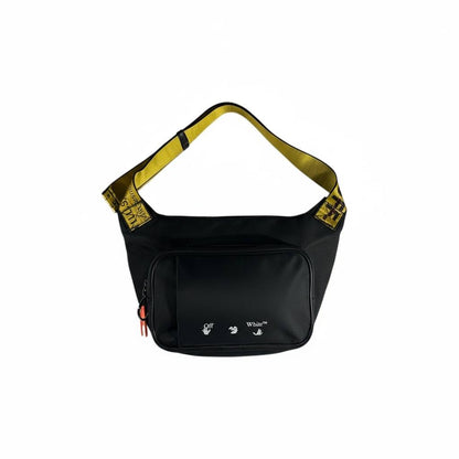 OFF-WHITE Black Waist Bag 🖤🔥 Street Style Crossbody Belt Bag ⚡💣