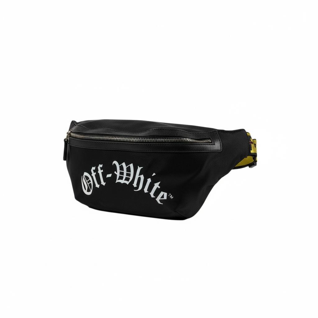 OFF-WHITE Black Waist Bag 🖤🔥 Iconic Streetwear Belt Bag ⚡😎