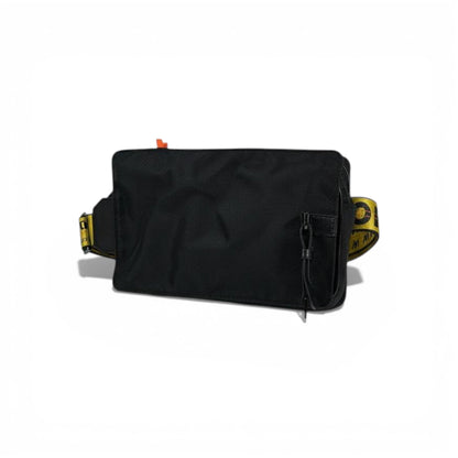 OFF-WHITE Black Double Pocket Waist Bag 🖤🔥 Streetwear Utility Belt Bag ⚡😎💣