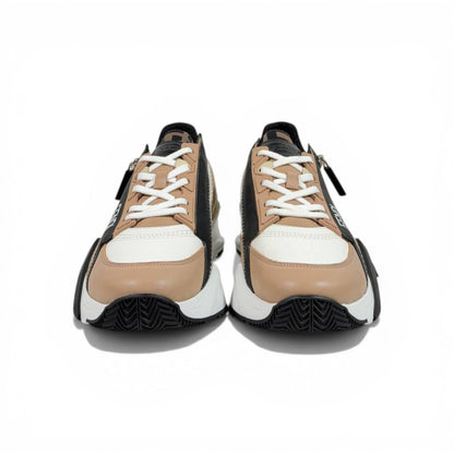 Fendi Flow Sneakers – Beige & Black Luxury Runner 🤍🖤
