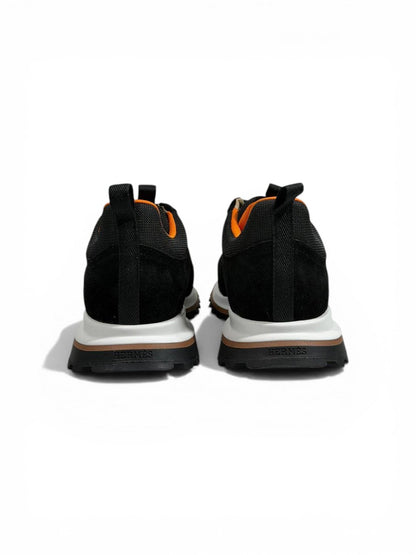 Hermès Urban Trainer Sneakers Black & Orange – Lightweight Comfort & Grip Sole