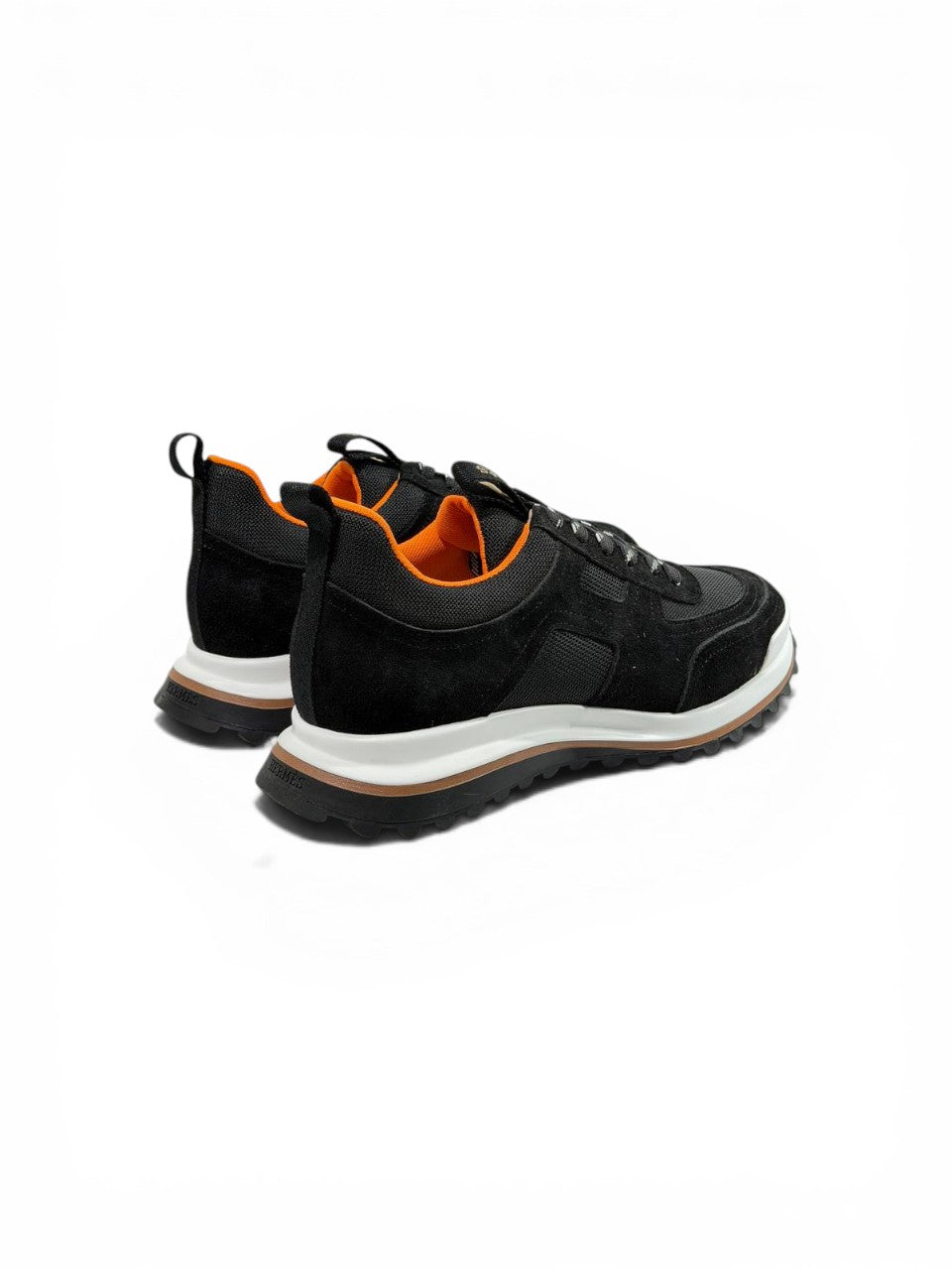 Hermès Urban Trainer Sneakers Black & Orange – Lightweight Comfort & Grip Sole