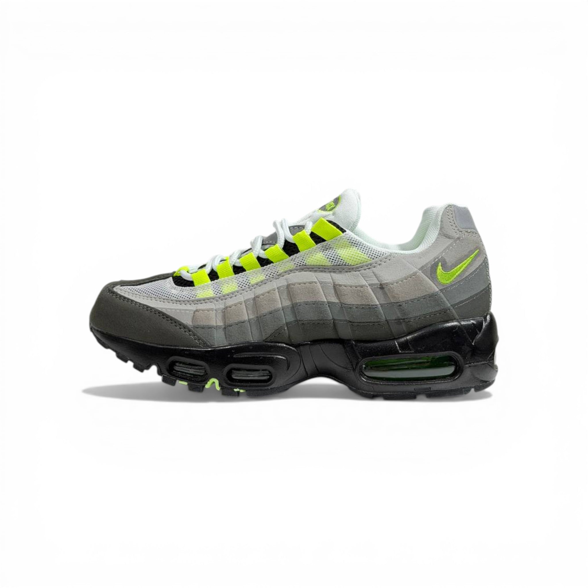 NIKE Air Max 95 Neon Grey Volt Sneakers ⚡👟 | Street Icon Comfort & Bold Style
