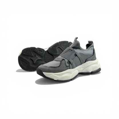 EMPORIO ARMANI Grey Slip-On Sneakers 👟✨ | Minimal Luxury Comfort & Modern Fit