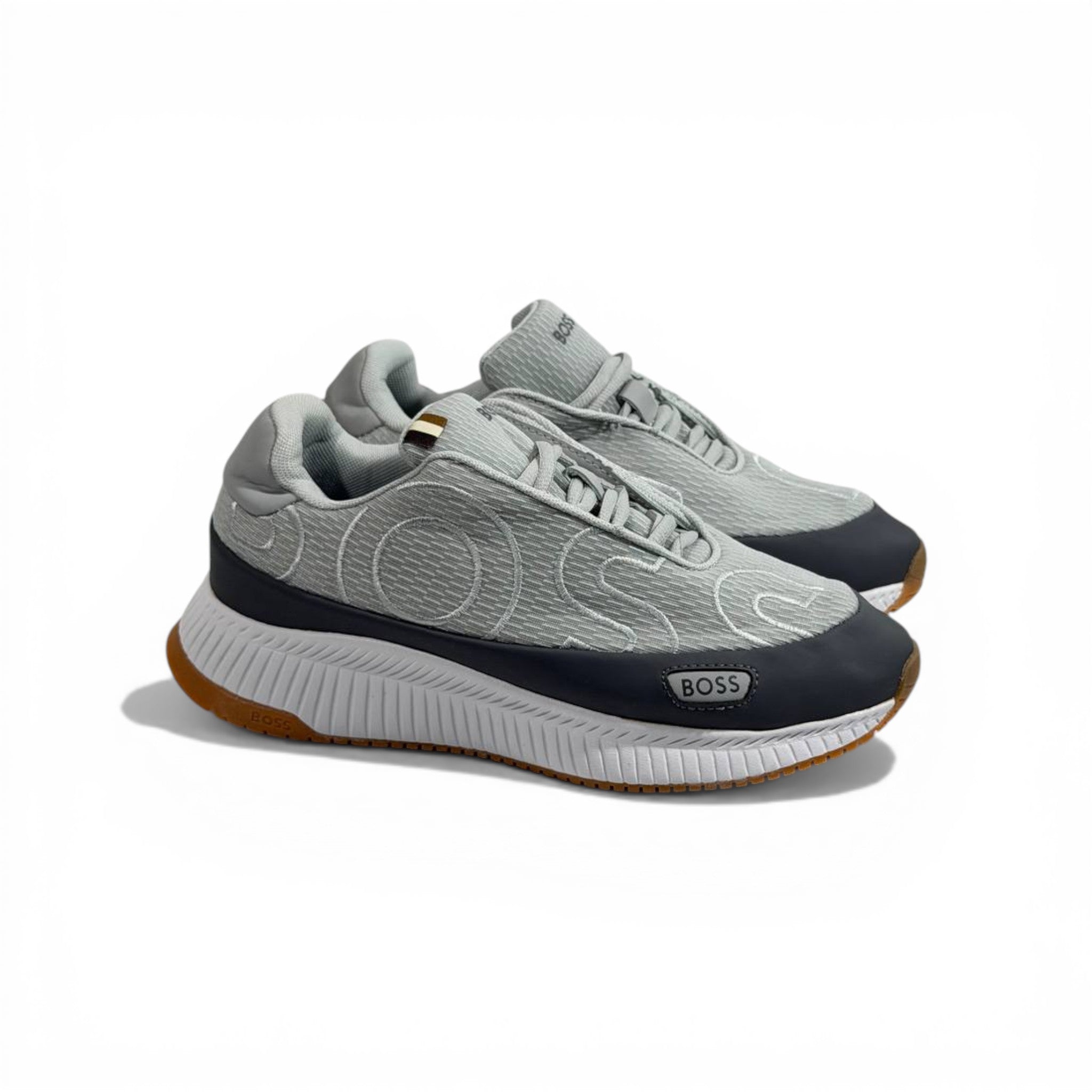 BOSS Grey Knit Sneakers 👟🔥 | Premium Comfort & Modern Luxury Style