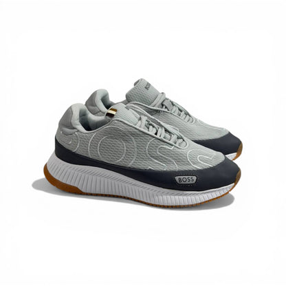 BOSS Grey Knit Sneakers 👟🔥 | Premium Comfort & Modern Luxury Style