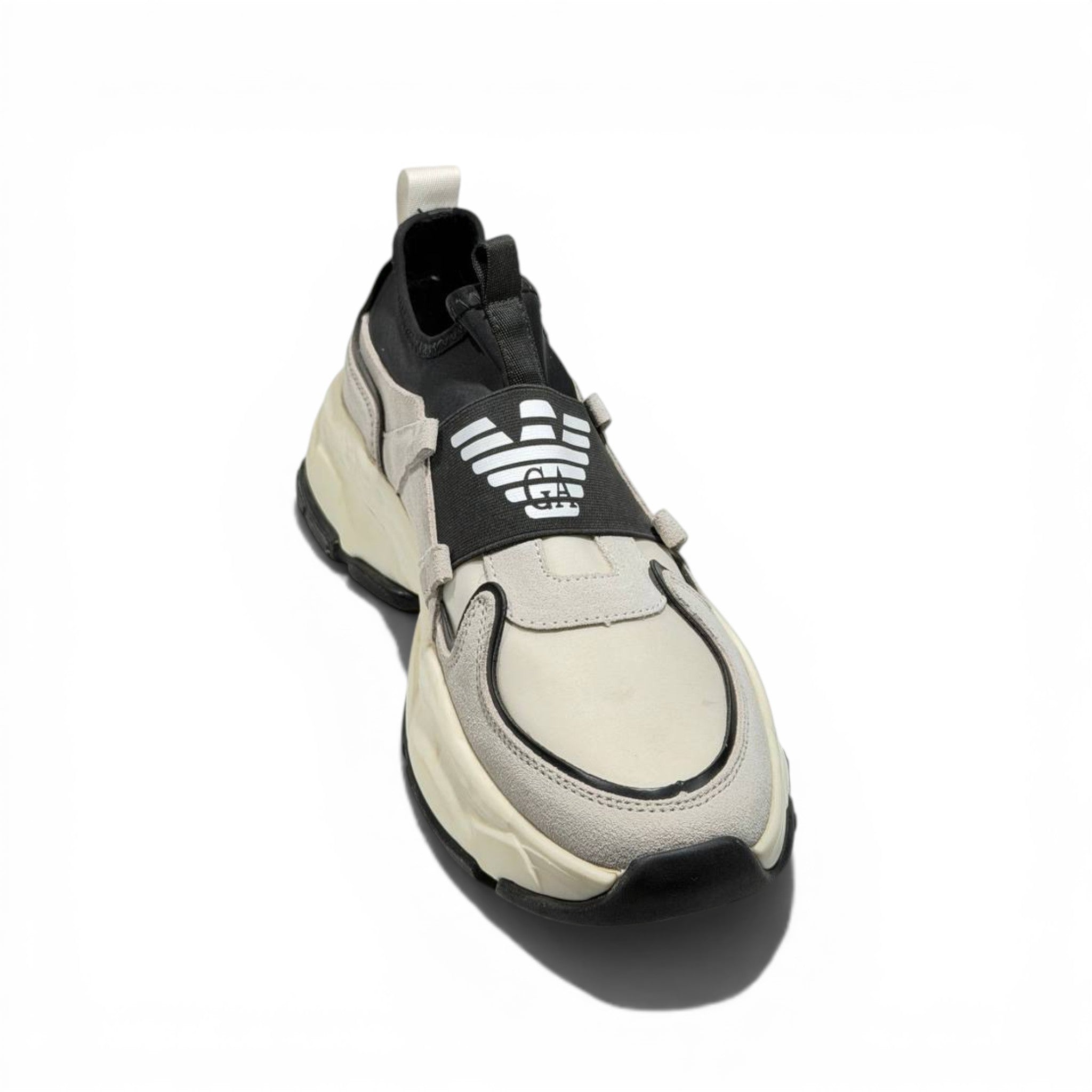 EMPORIO ARMANI Two-Tone Chunky Sneakers 👟⚡ | Bold Street Luxury & Slip-On Comfort