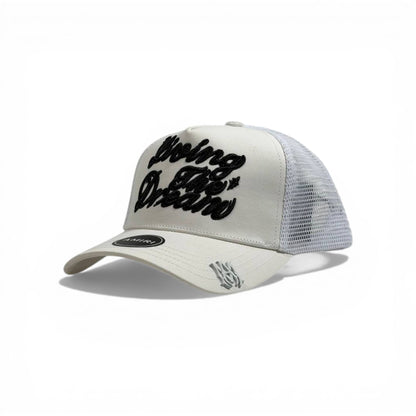 AMIRI “Young & Dream” Trucker Cap 🤍🧢 | Bold Streetwear Statement