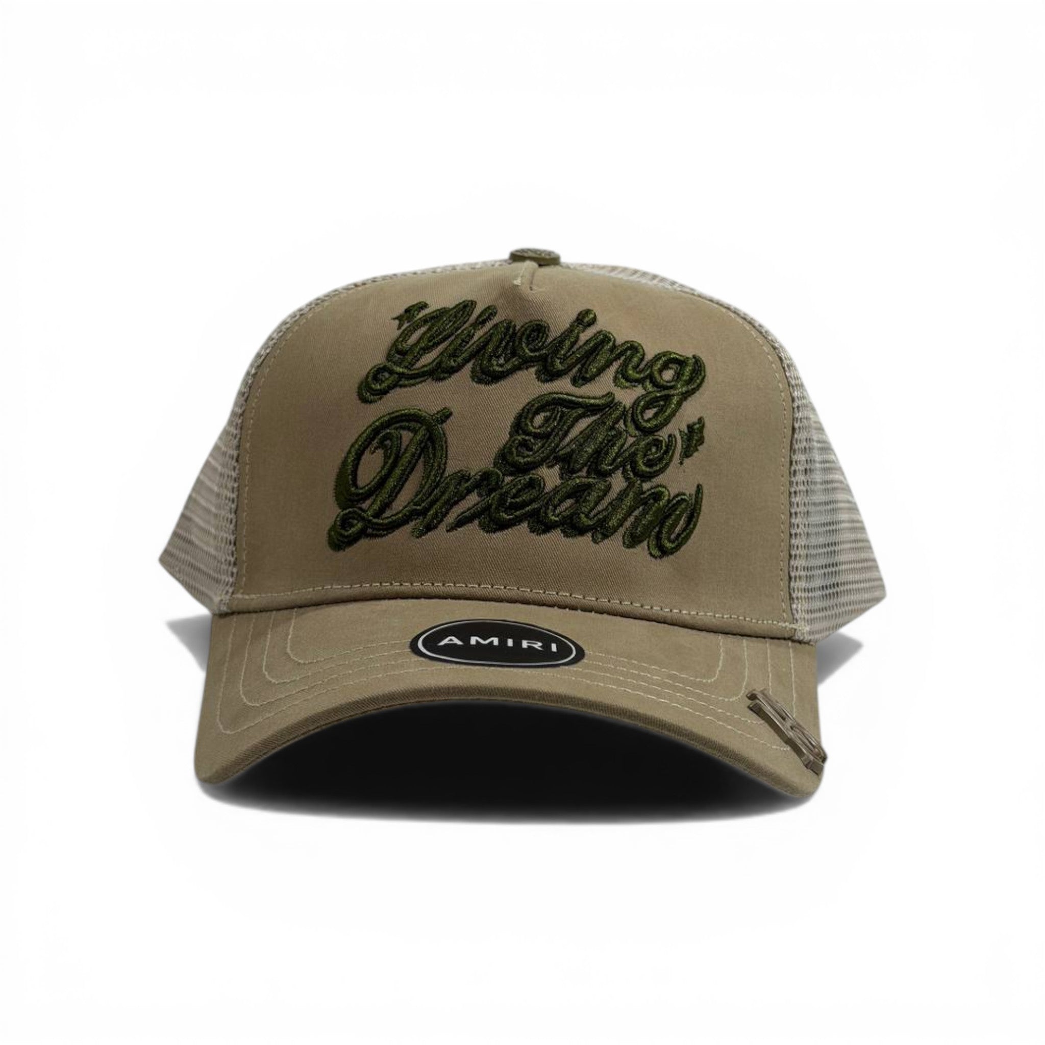 AMIRI “Young & Dream” Beige Trucker Cap 🤎🧢 | Streetwear Essential with Bold Attitude