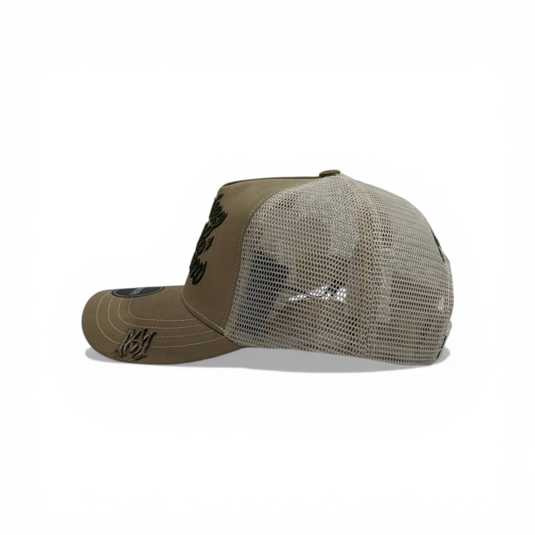 AMIRI “Young & Dream” Beige Trucker Cap 🤎🧢 | Streetwear Essential with Bold Attitude