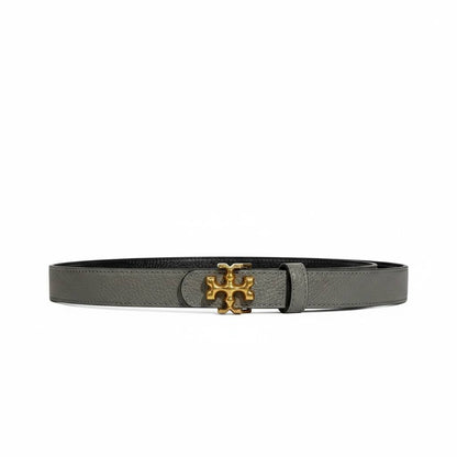 🤍✨ Tory Burch Logo Leather Belt Grey 110cm 💛