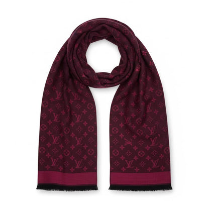 ❤️✨ Louis Vuitton Monogram Scarf Burgundy 💎