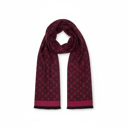❤️✨ Louis Vuitton Monogram Scarf Burgundy 💎