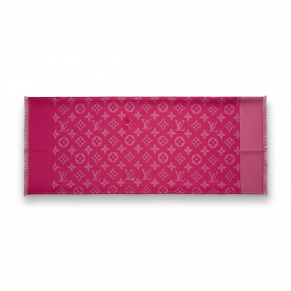 💖🔥 Louis Vuitton Monogram Pink Scarf 🧣👑✨