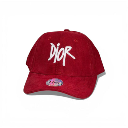 🧢 DIOR Signature Red Suede Baseball Cap ❤️✨