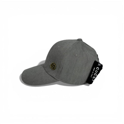 🩶✨ Gucci Grey Suede GG Logo Baseball Cap 🧢🔥