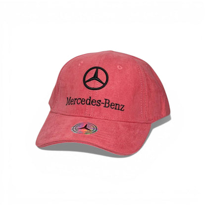 ⭐ Mercedes-Benz Pink Suede Logo Baseball Cap 🧢🌸