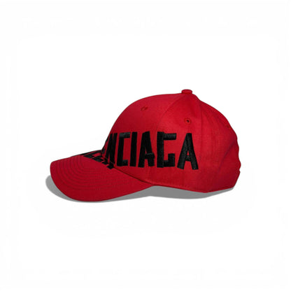 🔥 Balenciaga Oversized Logo Red Baseball Cap 🧢❤️