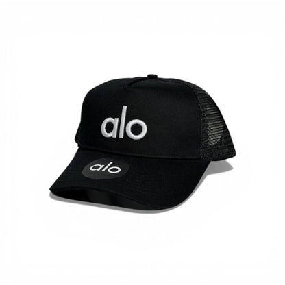 🖤 ALO Black Mesh Logo Cap 🧢✨