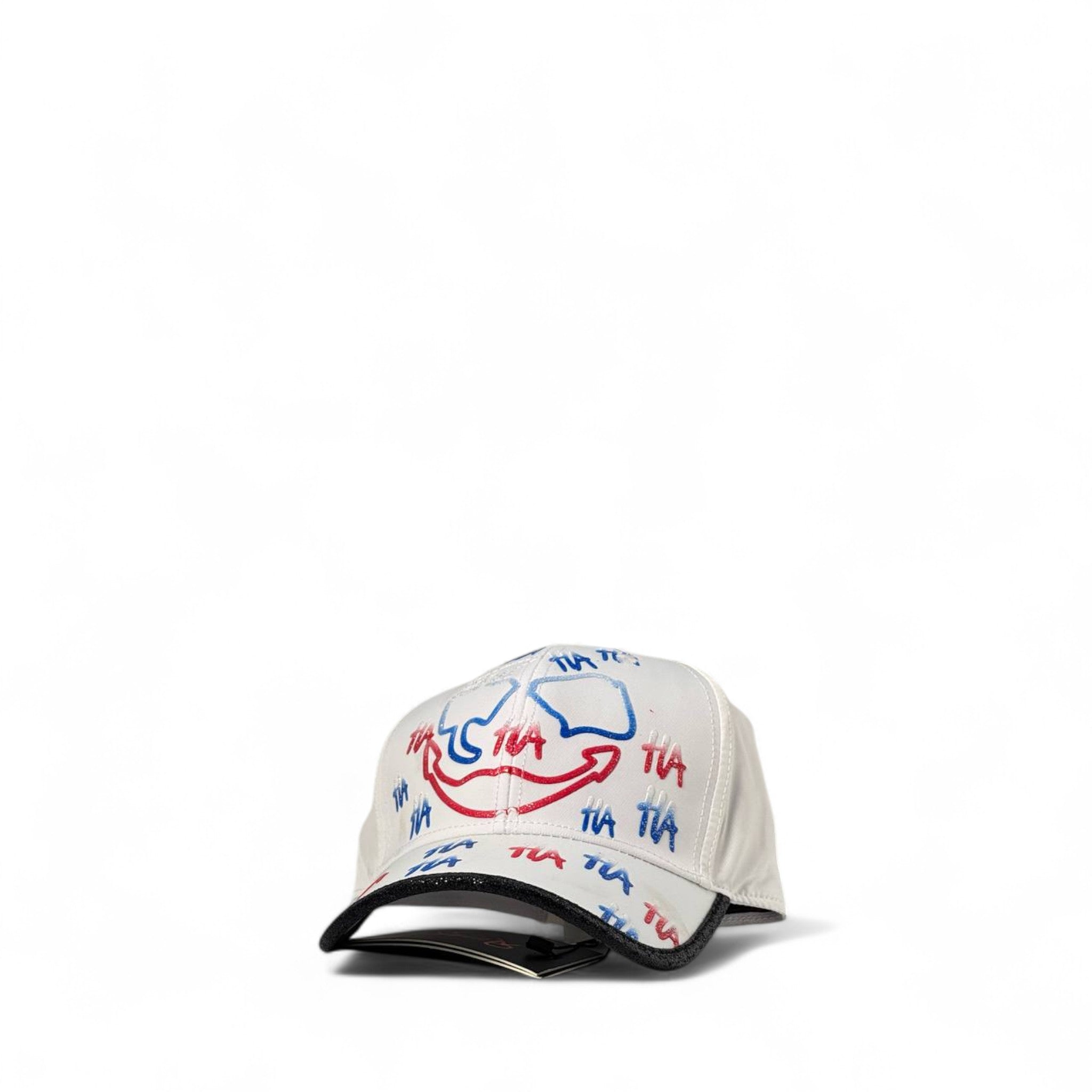 Redfills Joker Cap – White Edition with Red & Blue HA Embroidery