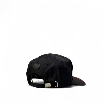 🦆 Hugo Black Cap – Duck Embroidery with Red Signature Brim 🧢