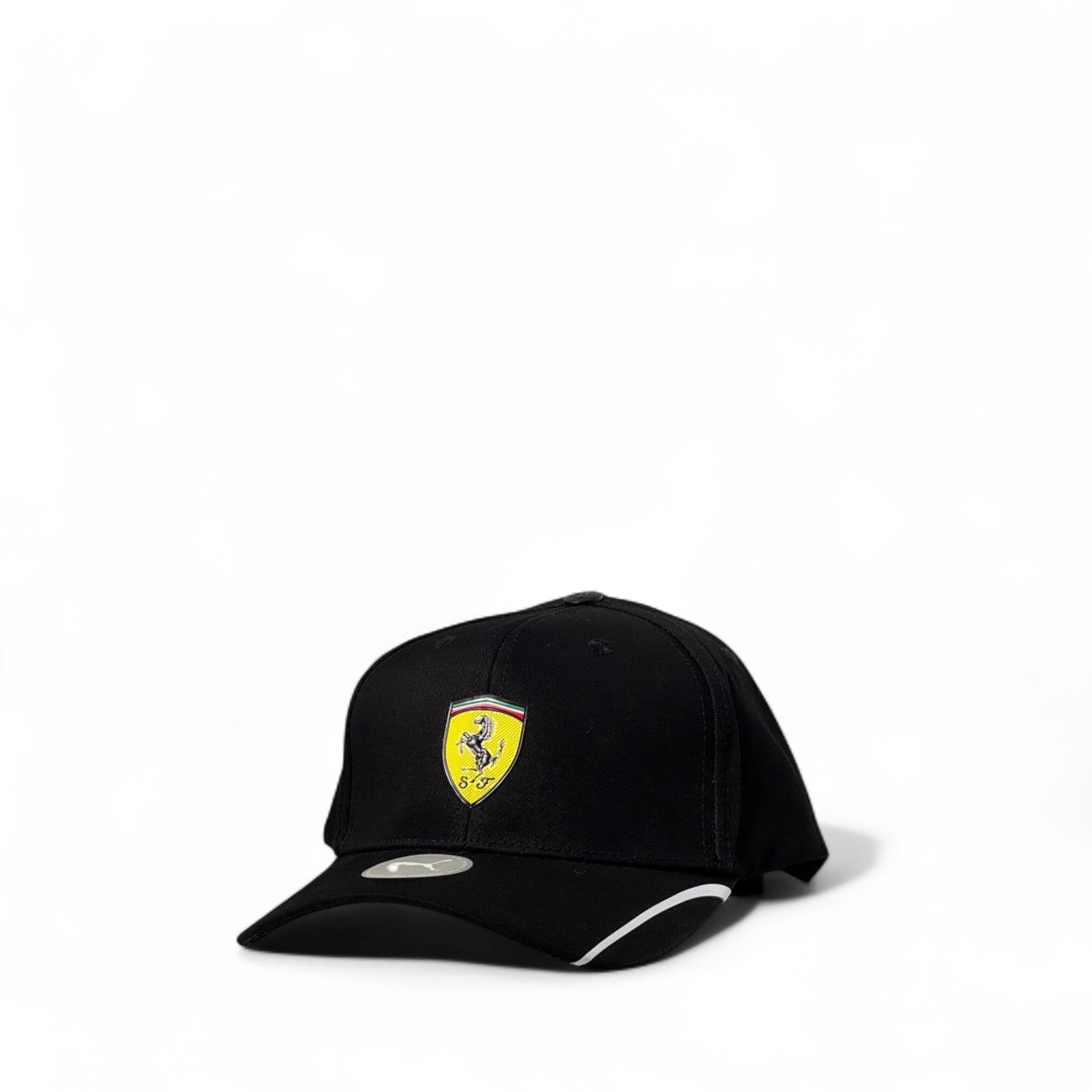 🖤 Ferrari Black Racing Cap – Scuderia Shield Edition 🧢🏎️
