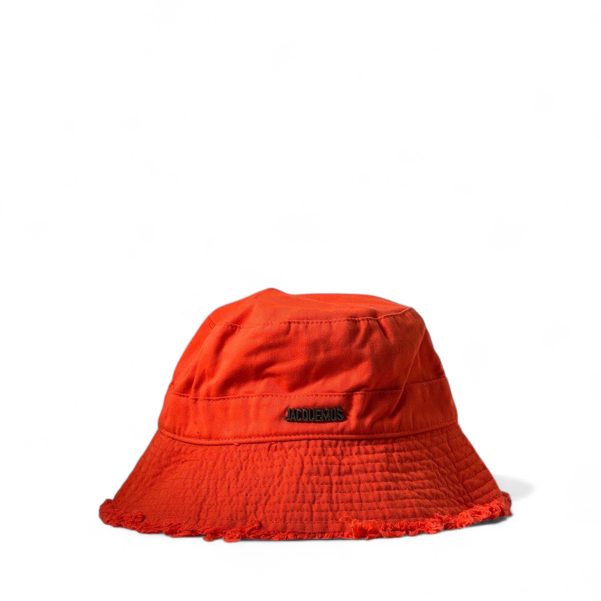 🔥 Jacquemus Burnt Orange Quilted Bucket Hat – Bold French Flair 🧡🇫🇷