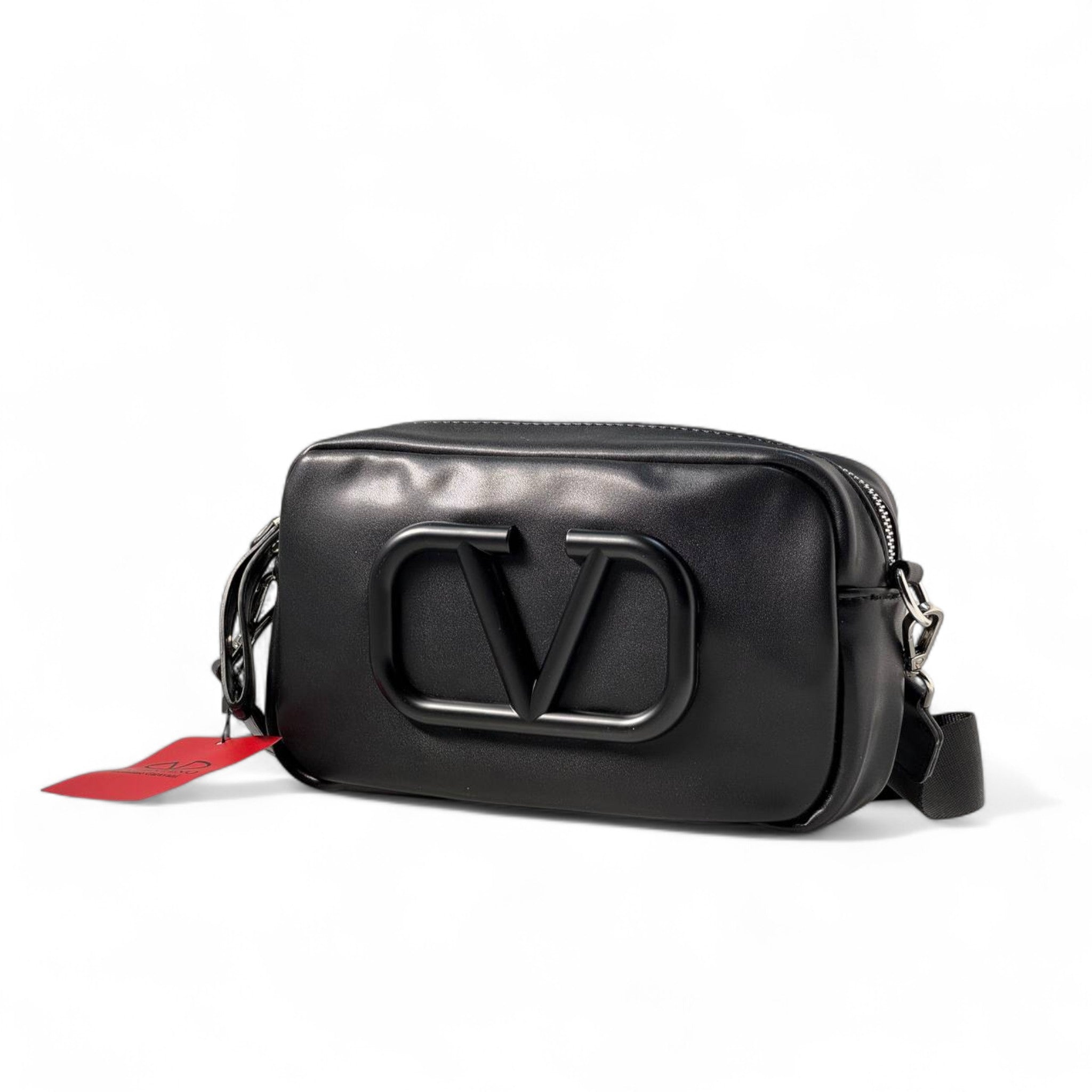 🖤 Valentino Garavani VLogo Crossbody Bag – Black Matte Leather Edition 💼✨