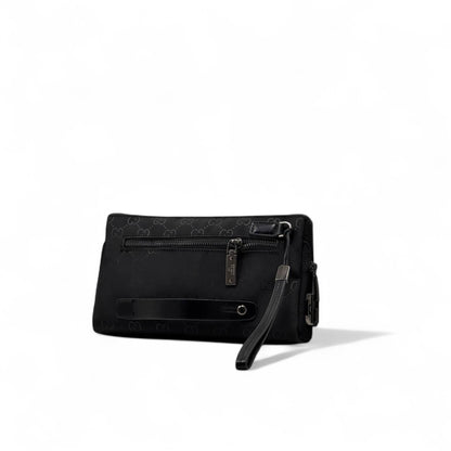 🖤 GUCCI Signature Zip-Around Wallet with Wrist Strap – Black Elegance