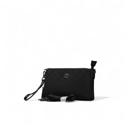 🖤 GUCCI GG Embossed Convertible Wallet – Crossbody & Wristlet 2-in-1