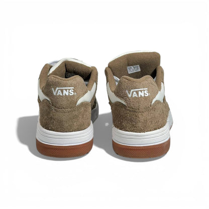 👟🔥 Vans Low-Top Sneakers – Brown Suede & White Classic Street Style 🤎🤍