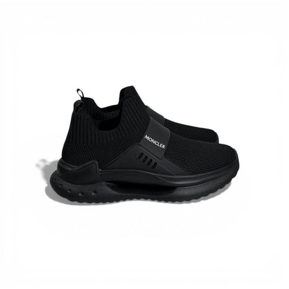 🖤✨ Moncler Luxury Slip-On Sneakers – All-Black Knit Modern Style 👟🔥