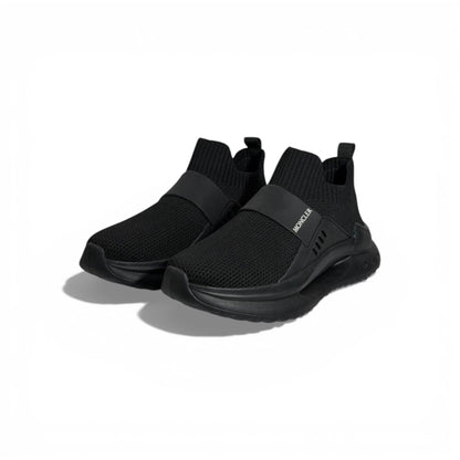 🖤✨ Moncler Luxury Slip-On Sneakers – All-Black Knit Modern Style 👟🔥