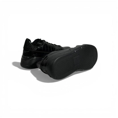 🖤✨ Giuseppe Zanotti Luxury Sneakers – All-Black Croc-Embossed